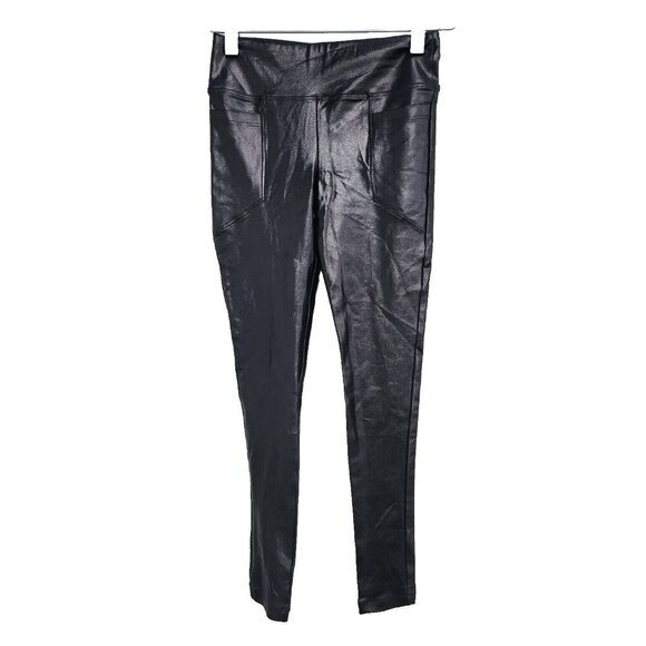 Koral Pants - Koral Womens Lustrous Athletic Leggings Size XS Black Crop Activewear Pull On